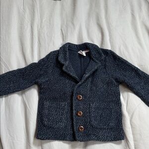 Blue and white Zara Sweater with wooden buttons sz 2-3 yrs